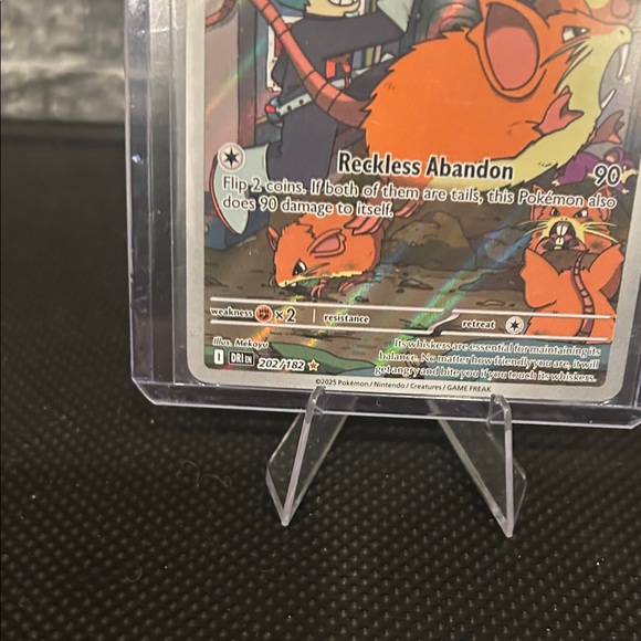 Pokemon Team Rocket’s Raticate 202/182 IR from Destined Rivals Set M/NM - Picture 3 of 3